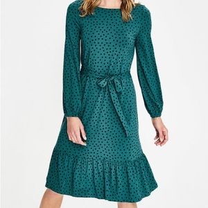 Boden Drake & Navy Scattered Spot Holly Dress